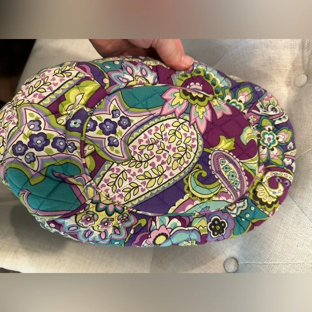 Vera Bradley Glenna Satchel Purse Bag “Heather” Colorful Floral Paisley Pockets